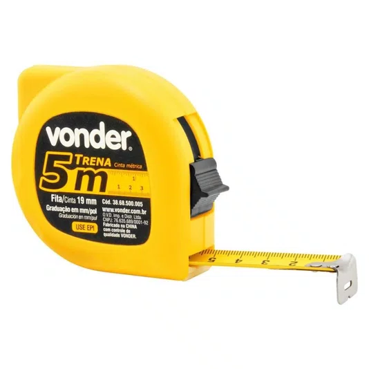 Trena de Aço 5m X 19mm Vonder