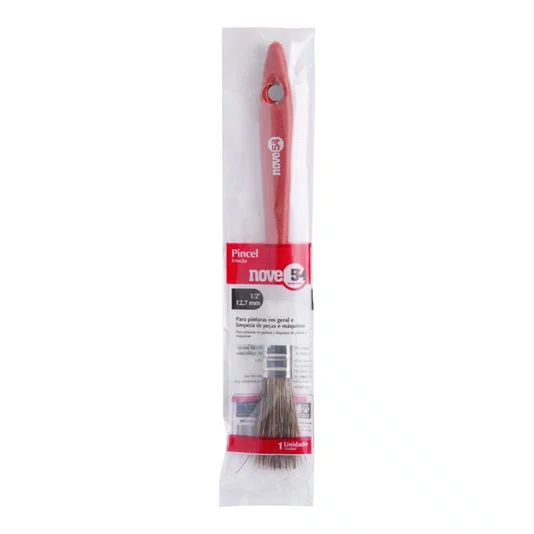Trincha Pincel Gris 1/2 Polegadas Cabo Plástico