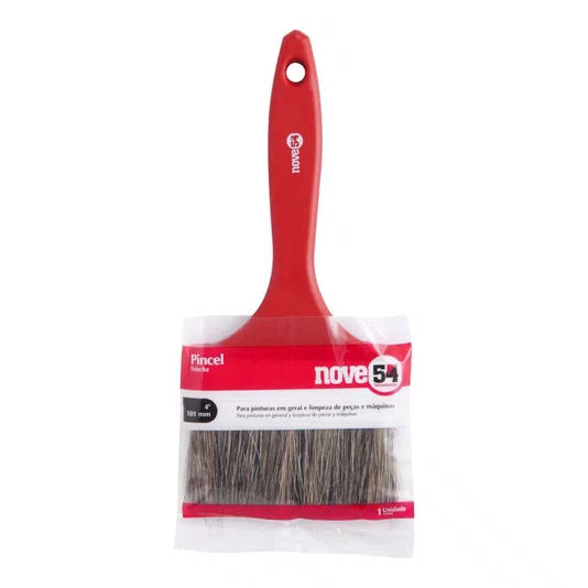 Trincha Pincel Gris 4 Polegadas Cabo Plástico