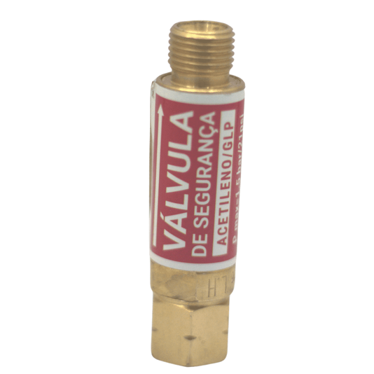 Valvula Corta Chama Maçarico Acetileno