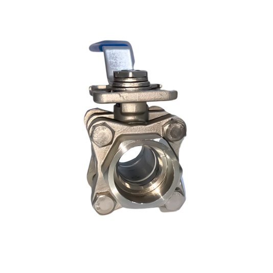 Válvula Esfera Tripartida Inox 304 Npt 1.1/2 Pol Soldável