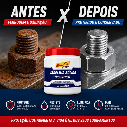 Vaselina Sólida 90g Lubrificante e Protege Contra Oxidação