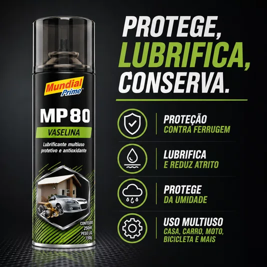 Vaselina Spray 250ml Lubrificante Antioxidante Multiuso