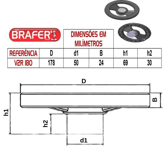 Volante 180mm 2 Raios Cubo Zamak V2r 180