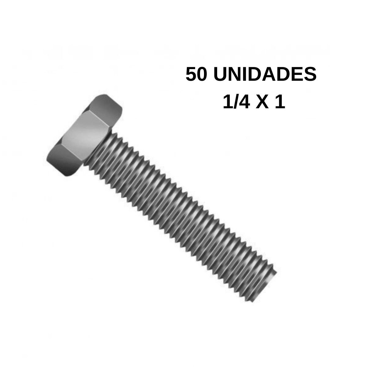 Parafuso Sextavado 1 4 X 1 Inox 20 Unc Rosca Inteira 50 Und Loja Brafer