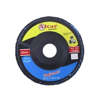 10 Disco Flap 4.1/2- 115 X 22 Grão 60 Costado de Fibra Alcar