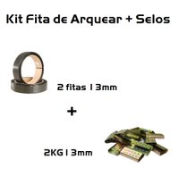 2 Fita Cinta Para Arquear (pp) Preta 13mm + 2 Kg Selo 13mm