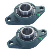 2 Mancal Flange + Rolamento Ucfl208 Ucfl 208 Eixo