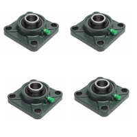 4 Mancal Quadrado + Rolamento Ucf204 + 2 Eixos 20 X 500mm