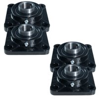 4 Mancal Quadrado + Rolamento Ucf210 Ucf 210 Eixo 50mm