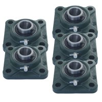 5 Mancal Quadrado + Rolamento Ucf205 Ucf 205 Eixo 25mm