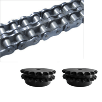 5 Mts Corrente Dupla asa 80/2 c/ 2 Engrenagem 10 e 25 Dentes