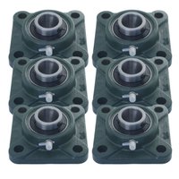 6 Mancal Quadrado + Rolamento Ucf206 Ucf 206 Eixo 30mm