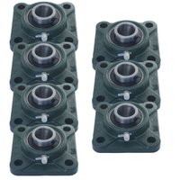 7 Mancal Quadrado + Rolamento Ucf205 Ucf205 Eixo 25mm