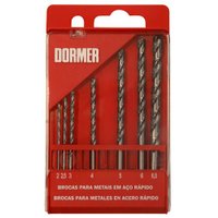 Jogo de Brocas Hss para Metais em Aço Rápido com 7 Peças em Milímetros - Dormer