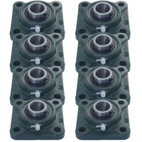 8 Mancal Quadrado + Rolamento Ucf205 Ucf 205 Eixo 25mm