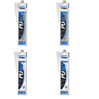 Adesivo Selante Silicone PU40 Cinza e Branco 4 Unidade