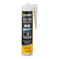 Adesivo Selante Silicone Pu40 Preto 387g Pu 40 Vonder