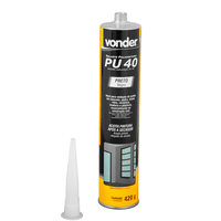Adesivo Selante Silicone Pu40 Preto 420g Pu 40 Vonder