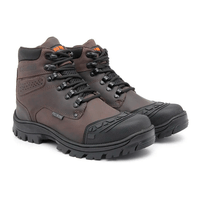 Bota de Couro Legítimo Polaris Motociclista 41 Café Prowork