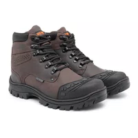 Bota de Couro Legítimo Polaris Motociclista 40 Café Prowork