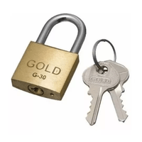 Cadeado 30mm Latão com 2 Chaves