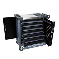 Carrinho para Ferramentas 7 Gavetas 2 Bandejas Eva Preto Sgt