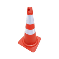 Cone Sinalização Flexível Laranja Faixa Refletiva 75cm