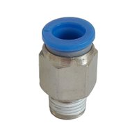 Conexão Pneumatica Conector Reto Rosca Macho 1/8 Tubo 10mm