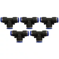 Conexão Pneumatica União T 6mm Emenda Tubo Pun - 5 Und