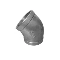 Cotovelo 45 Aço Inox Rosca Femea 2 Polegada Conexão Npt