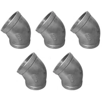 Cotovelo 45 Inox Rosca Femea 1/2 Polegada Conexão Npt 5 UN