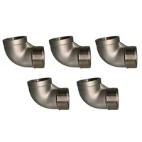 Cotovelo 90 Inox Rosca Macho Femea 1/2 Pol Conexão Npt 5 Und