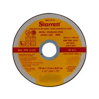 Disco de Corte 115 x 1,0 x 22,2 Inox 12 Peças Starrett