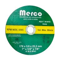 Disco de Corte 180 X 3,0 X 22 - 7 Pol Merco