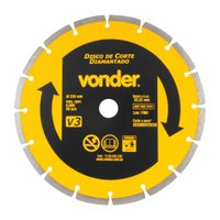Disco de Corte Diamantado 230mm V3 Segmentado - Vonder