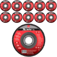 Disco Flap 4.1/2 - 115 X 22 Grão 80 Costado Fibra Mtx 10 UND