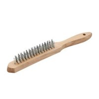 Escova de Aço Cabo de Madeira 3 Carreiras - Carbografite