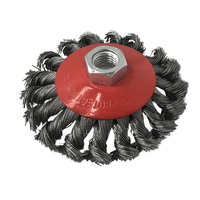 Escova de Aço Chapéu Chines Trançada 100mm Porca M14