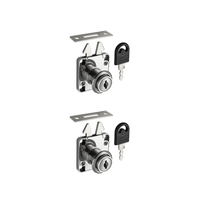 Fechadura p/ Porta de Correr 19 X 22mm Cromado - Hardt 2 Und