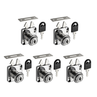 Fechadura p/ Porta de Correr 19 X 22mm Cromado - Hardt 5 Und