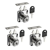 Fechadura Para Porta de Correr 19 X 22mm Cromado 3 Peças