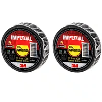 Fita Isolante 18mm X 20 Metros Imperial 3m - 2 Unidades
