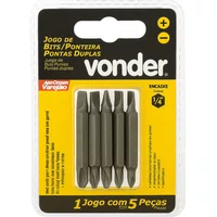 Jogo Bits Ponta Dupla para Parafusadeira com 5 Peças Vonder