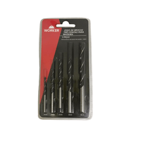 Jogo Broca para Madeira 3 Pontas 5 Peças Worker