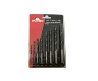 Jogo Broca para Madeira 3 Pontas 8 Peças Worker