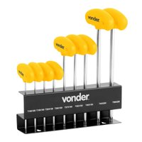 Jogo Chave Torx Hexalobular Cabo T 9 Pçs T10 a T50 Vonder