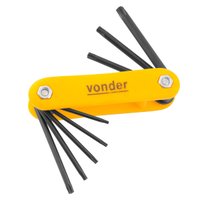 Jogo Chave Torx Hexalobular Canivete 8 Pçs T9 a T40 - Vonder