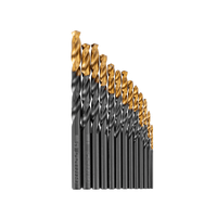 Jogo de Brocas Aço Rápido Titânio com 13 Peças 1,5 a 6,5mm