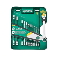 Jogo de Chaves Combinadas Speedy com Catraca 12 Peças Sata